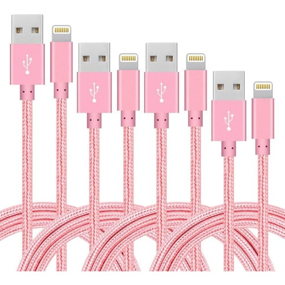 3PACK 6FT Nylon Braided USB Charging Cable High Speed Lightning Cable - Picture 1 of 8